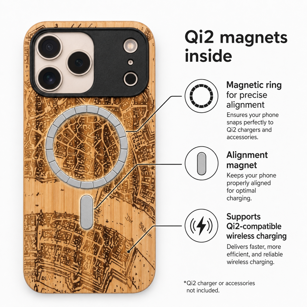 Basel Merian Eden Case made with Bamboo for the iPhone 17 Pro