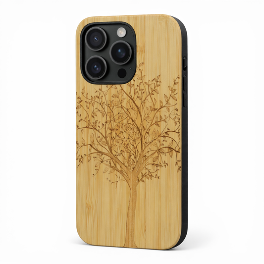 Tree of Life Eden Case made of bamboo for the iPhone 16 Pro Max with MagSafe