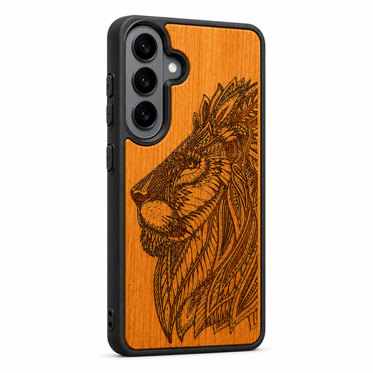 Löwe Eden Case aus Kirschholz für das Samsung Galaxy S26 mit MagSafe