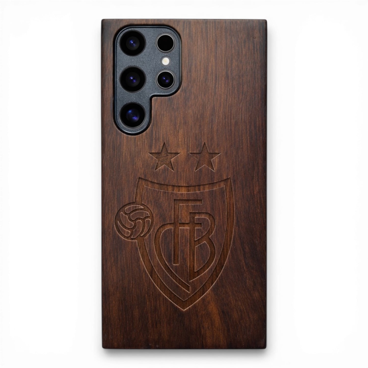 Eden Case FCB aus Nussbaumholz für das Samsung Galaxy S23 Ultra