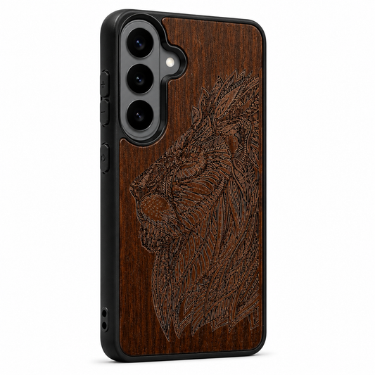 Löwe Eden Case aus Nussbaumholz für das Samsung Galaxy S26 mit MagSafe