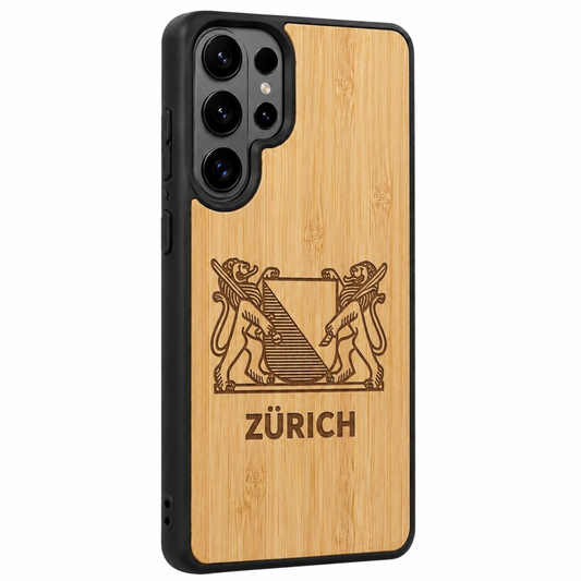 Zürich Wappen Eden Case aus Bambus für das Samsung Galaxy S26 Ultra mit MagSafe