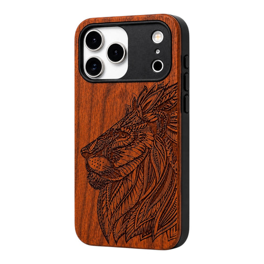 Löwen Eden Case aus Rosenholz für das iPhone 17 Pro mit MagSafe