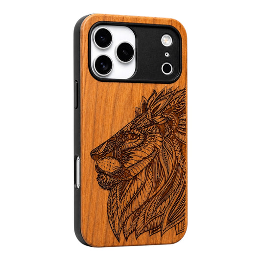 Lion Eden Case made with Cherry Wood for the iPhone 17 Pro