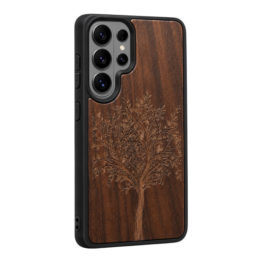 Lebensbaum Eden Case aus Nussbaumholz für das Samsung Galaxy S26 Ultra mit MagSafe