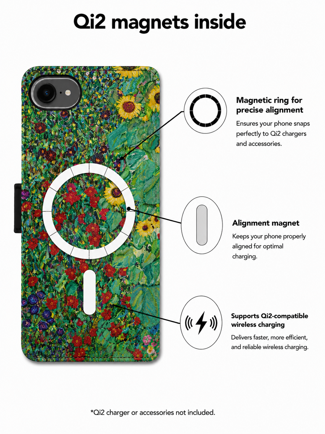 Gustav Klimt - Farm Garden with Sunflowers Victor Case for iPhone 16th/17th with MagSafe