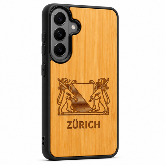 Zürich Wappen Eden Case aus Bambus für das Samsung Galaxy S26 mit MagSafe