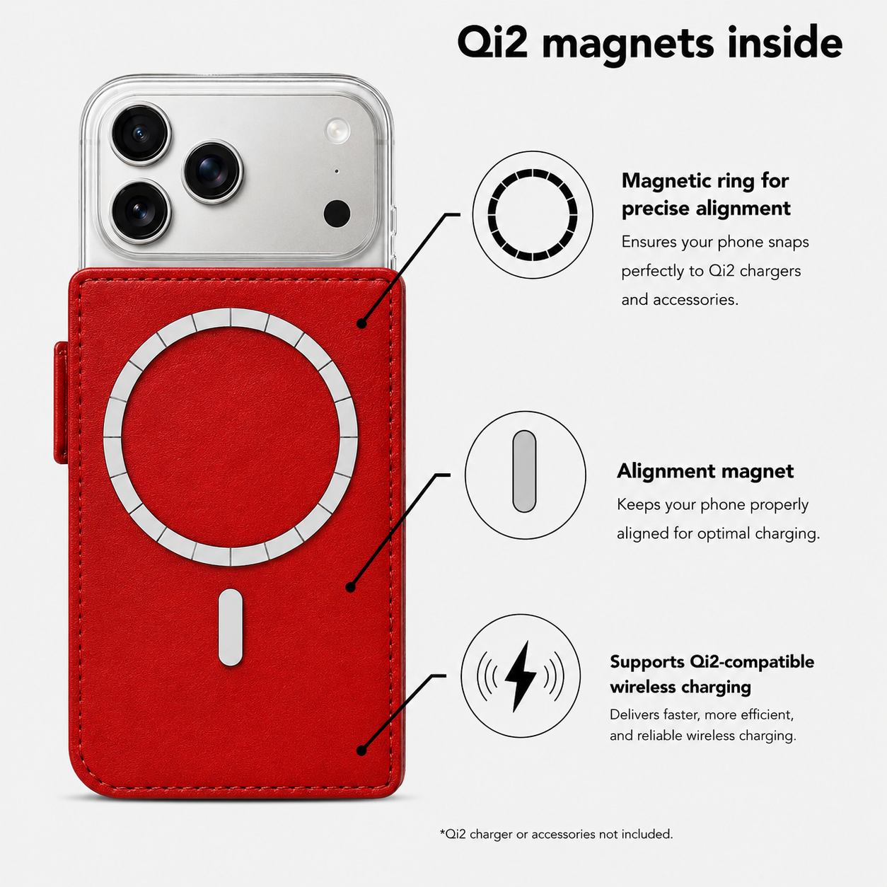 Victor Case in Rot für das iPhone 17 Pro Max mit MagSafe