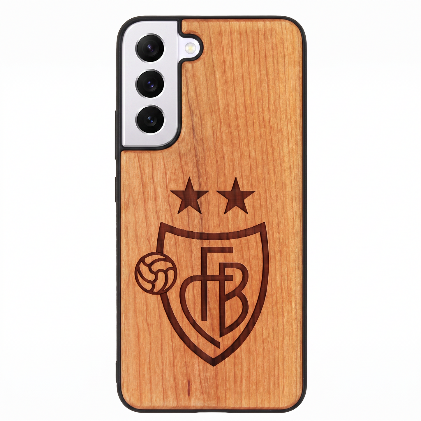FC Basel Eden Case aus Kirschholz für Samsung Galaxy S22