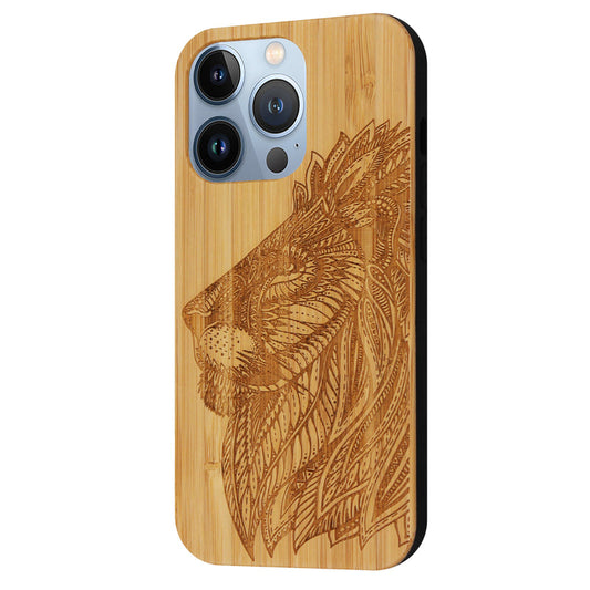 Lion Eden Case made with Bamboo for the iPhone 15 Pro with MagSafe