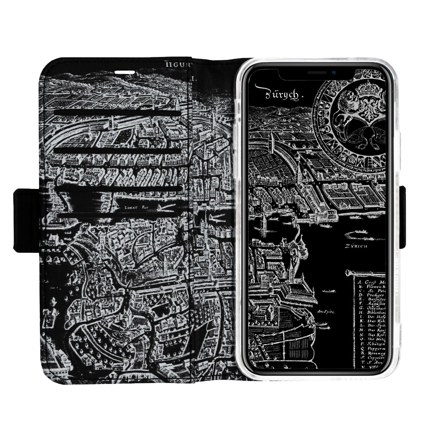 Zürich Merian Négatif Victor Coque pour iPhone 15 Pro
