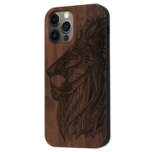 Lion Merian Eden Case made with Walnut Wood for the iPhone 12 Pro Max