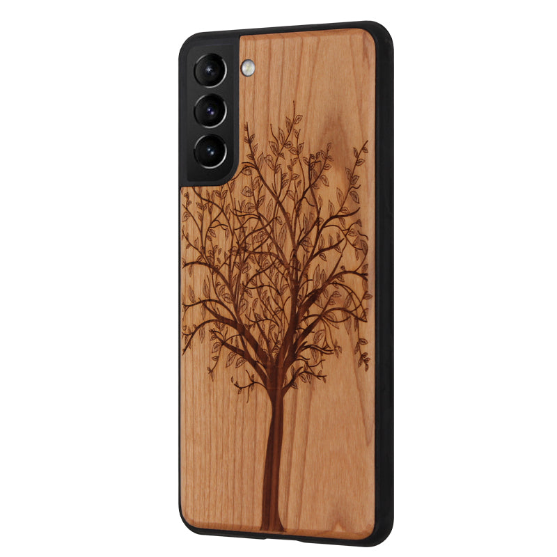 Lebensbaum Eden Case aus Kirschholz für das Samsung Galaxy S21 Plus