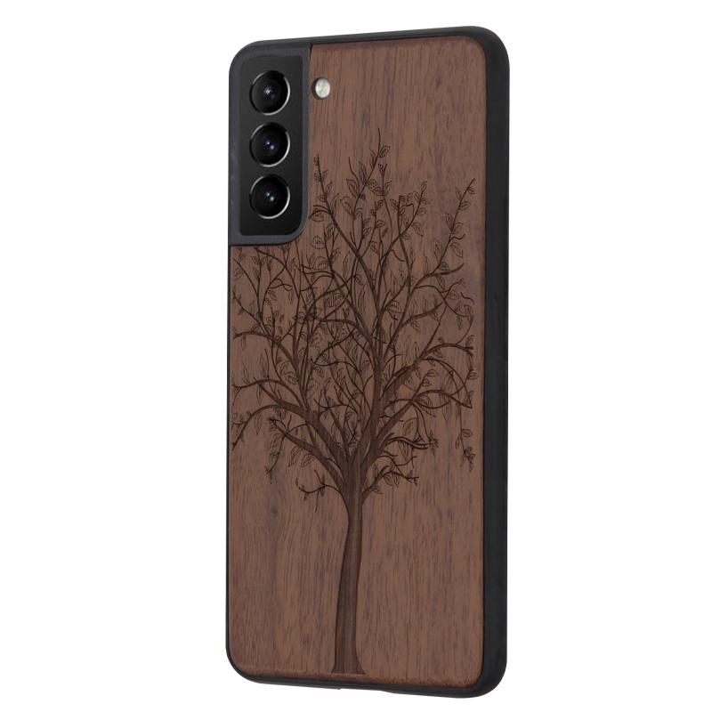 Lebensbaum Eden Case aus Nussholz für das Samsung Galaxy S21 Plus