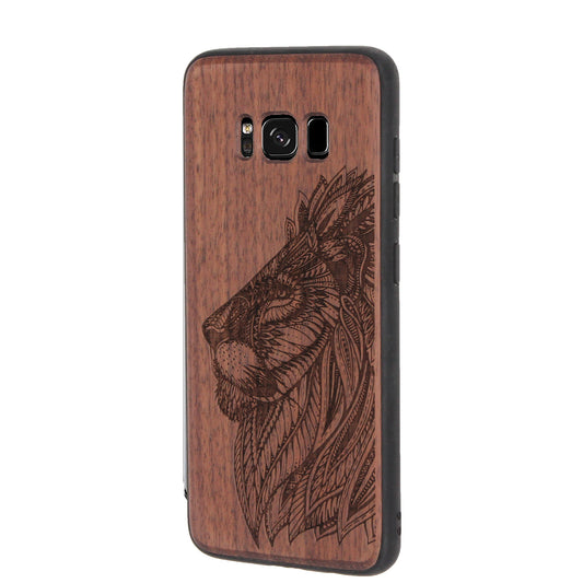 Löwen Eden Case aus Nussholz für das Samsung Galaxy S8