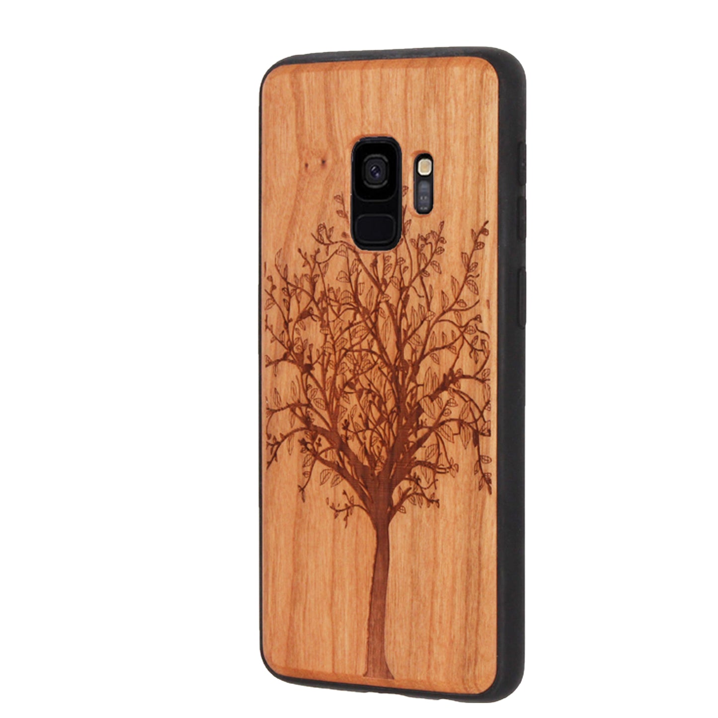"Tree of Life" Eden Case made with Cherry Wood for the Samsung Galaxy S9