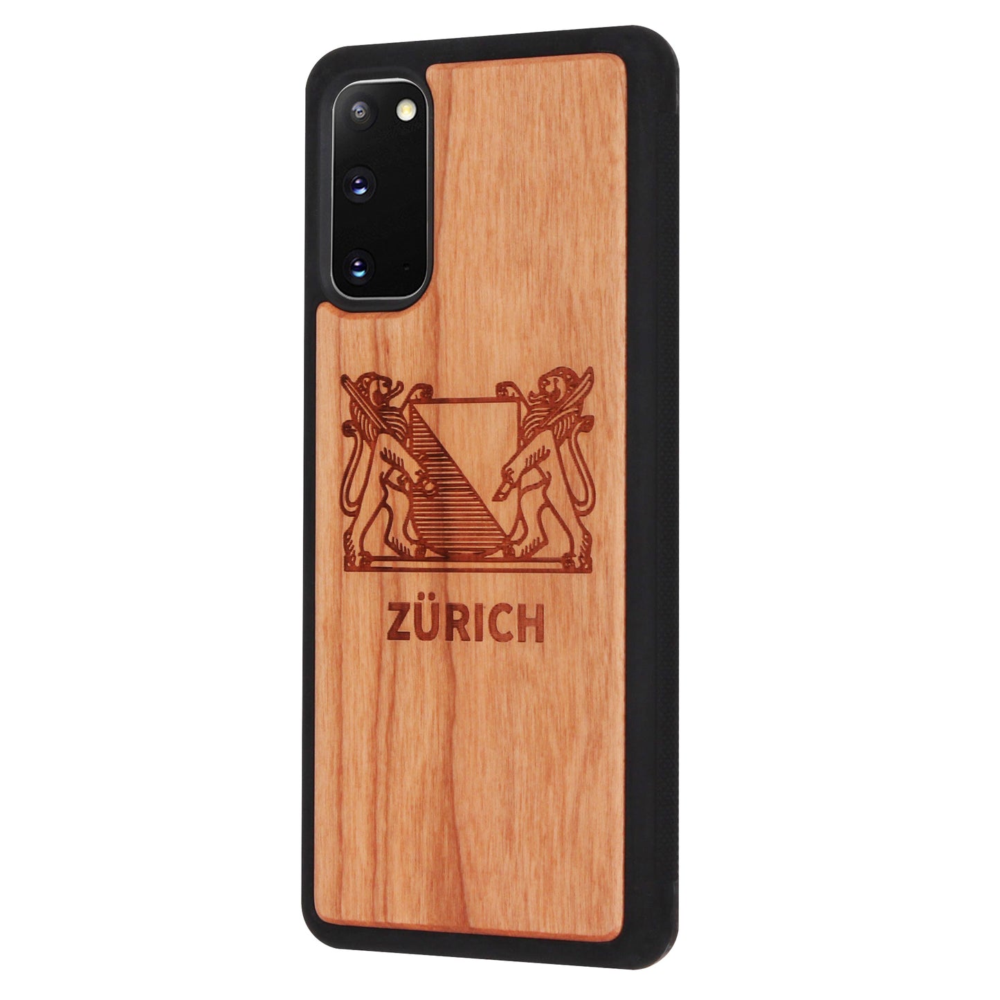 Zürich Wappen Eden Case aus Kirschholz für das Samsung Galaxy S20