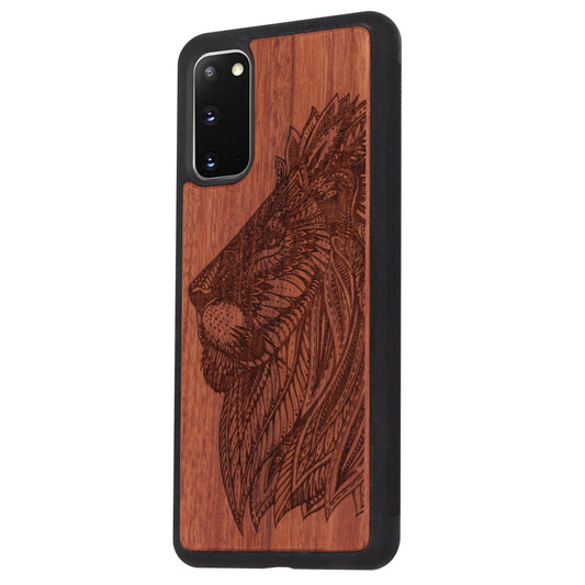 Löwen Eden Case aus Rosenholz für das Samsung Galaxy S20