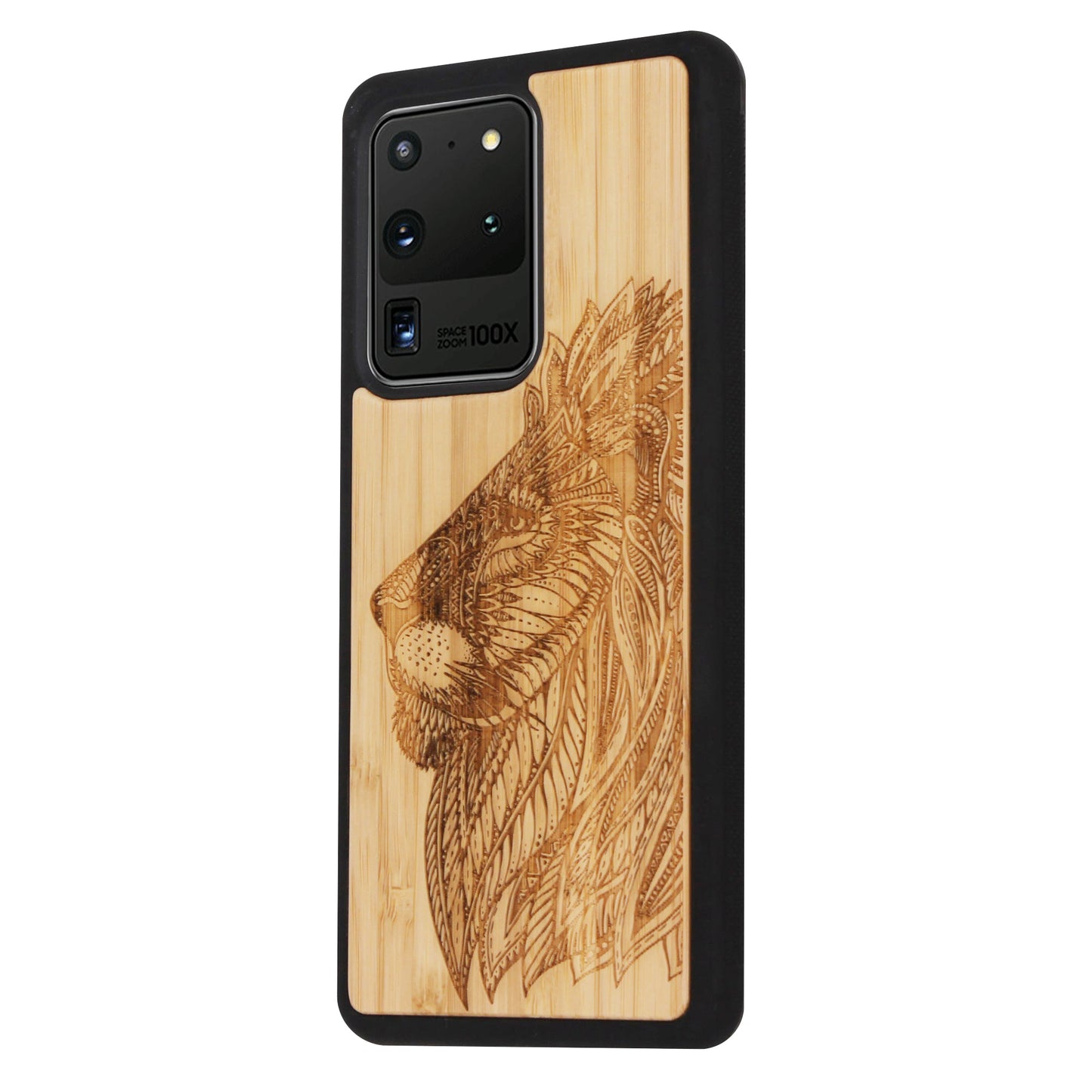 Löwen Eden Case aus Bambus für das Samsung Galaxy S20 Ultra