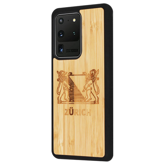 Zürich Wappen Eden Case aus Bambus für das Samsung Galaxy S20 Ultra