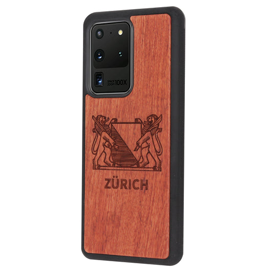 Zürich Wappen Eden Case aus Rosenholz für das Samsung Galaxy S20 Ultra