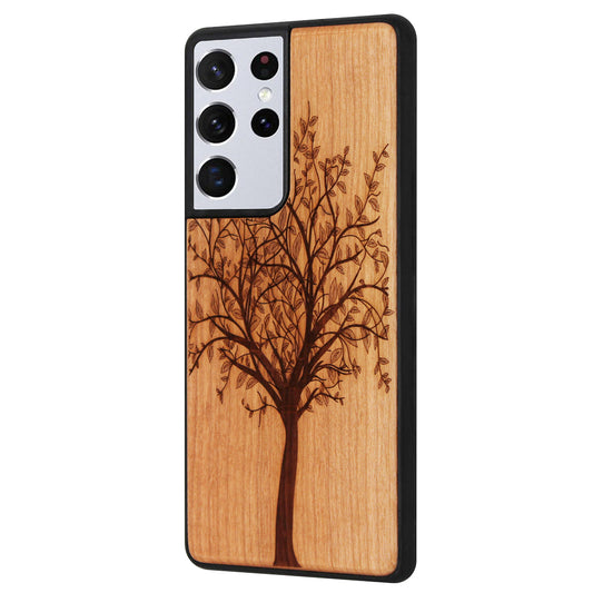 Lebensbaum Eden Case aus Kirschholz für das Samsung Galaxy S21 Ultra