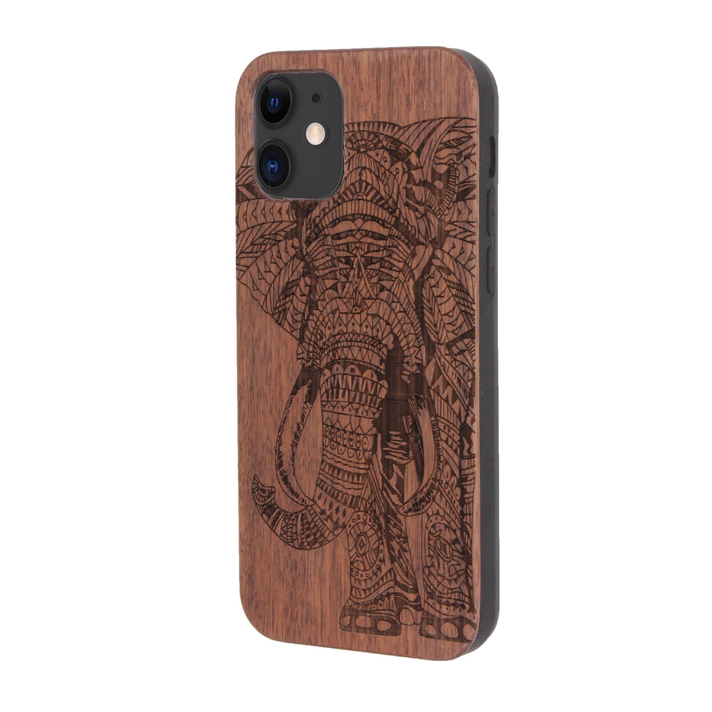 Elefanten Eden Case aus Nussbaumholz für das iPhone 11