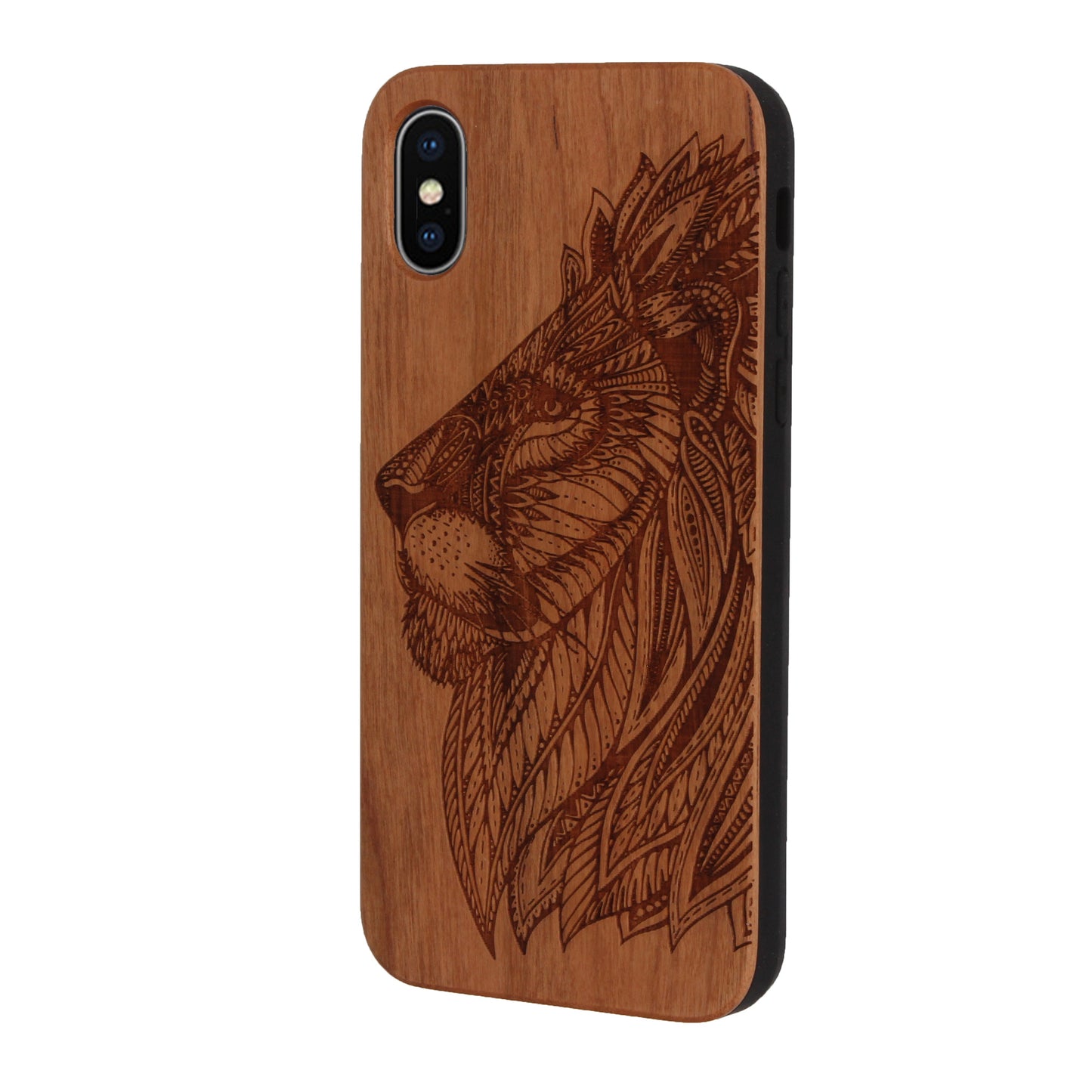 Lion Eden Case made with Cherry Wood for the iPhone XS Max
