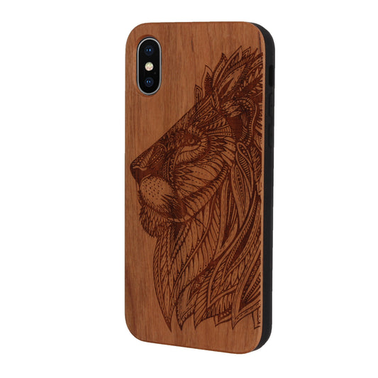 Lion Eden Case made with Cherry Wood for the iPhone XS Max