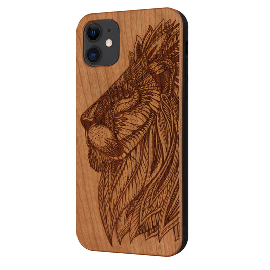 Lion Eden Case made with Cherry Wood for the iPhone 11