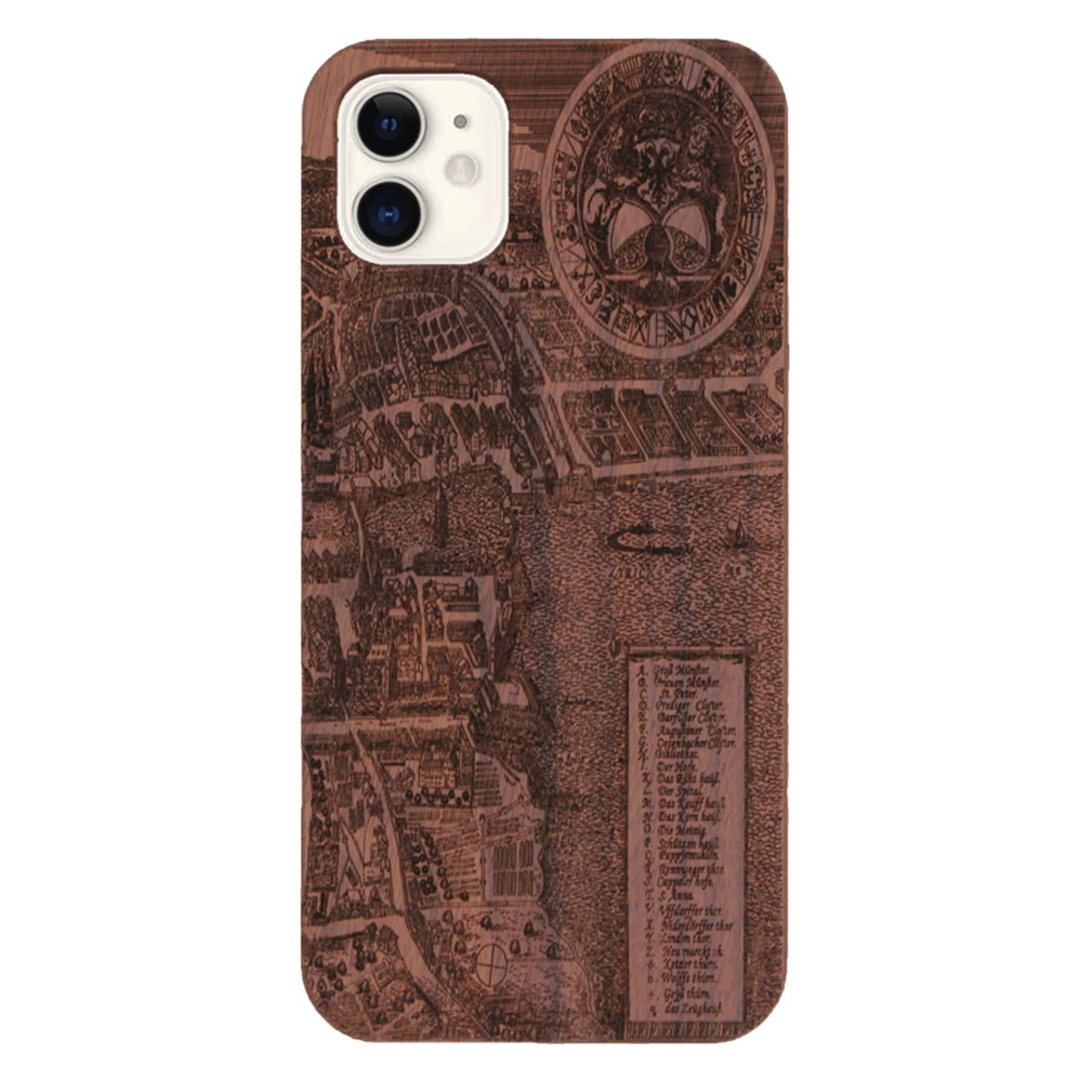 Zurich Merian Eden Case made with Walnut Wood for the iPhone 11