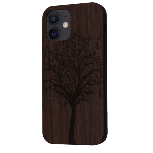 "Tree of Life" Eden Case made with Walnut Wood for the iPhone 12 Mini