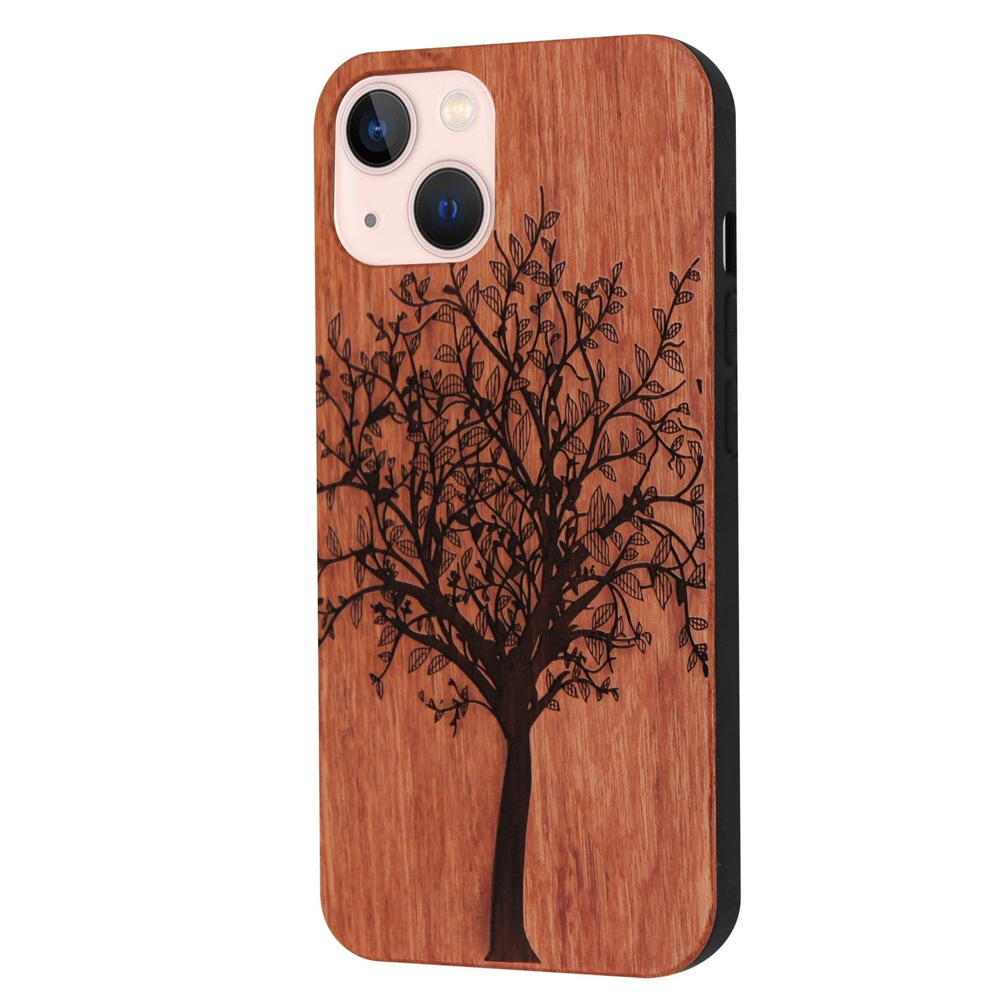 Tree of Life Eden Case made with Rose Wood for iPhone 15 Plus with MagSafe