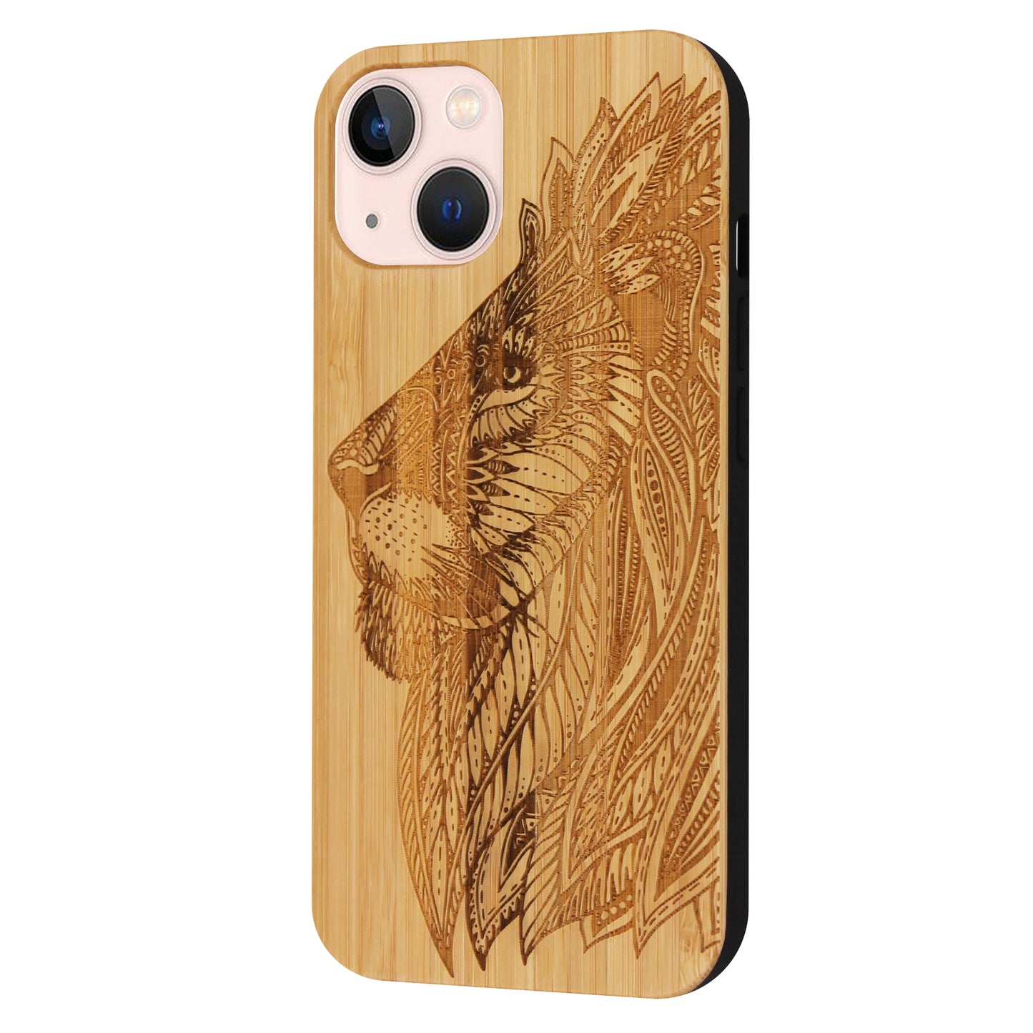 Löwen Eden Case aus Bambus für das iPhone 13/14