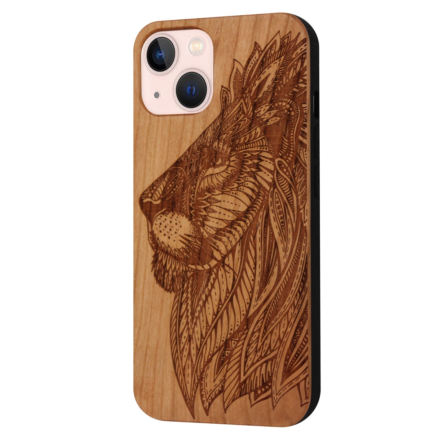 Löwen Eden Case aus Kirschholz für das iPhone 13/14