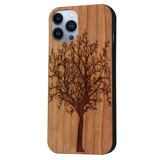 Lebensbaum Eden Case auS Kirschholz für iPhone 14 Pro Max mit MagSafe