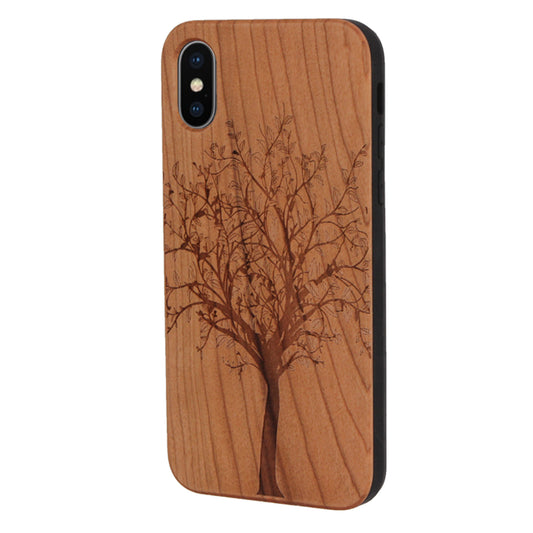 "Tree of Life" Eden Case made with Cherry Wood for the iPhone X / XS