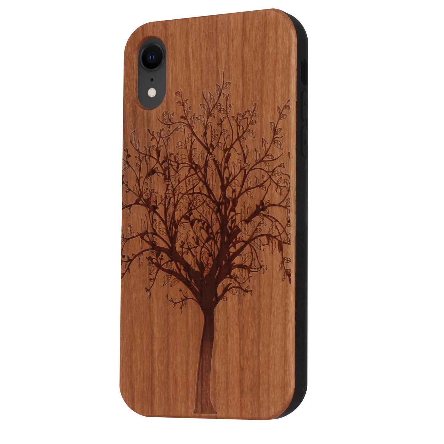 "Tree of Life" Eden Case made with Cherry Wood for the iPhone XR