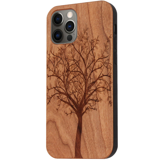 "Tree of Life" Eden Case made with Cherry Wood for the iPhone 12 Pro Max