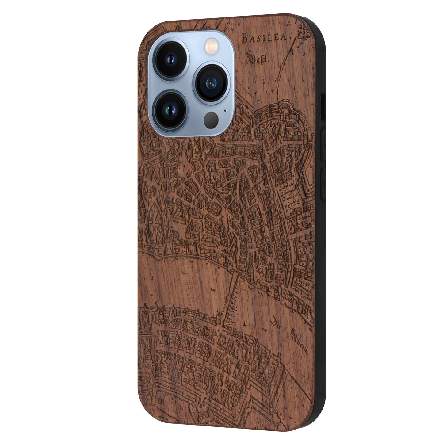 Basel Merian Eden Case aus Nussbaumholz für das iPhone 13 Pro