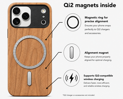 Eden Case made with Cherry Wood for the iPhone 17 Pro