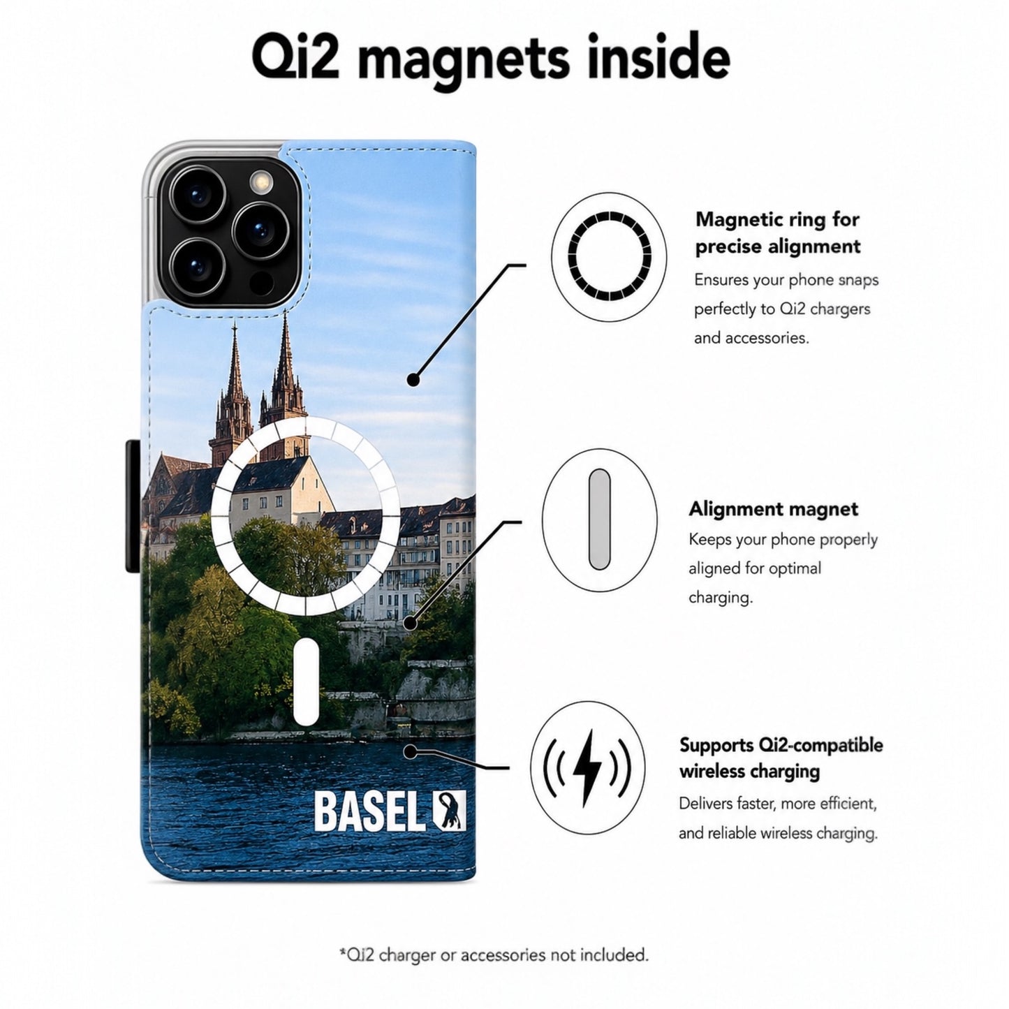Basel City Münster Panorama Victor Case für das iPhone 16 Pro Max mit MagSafe