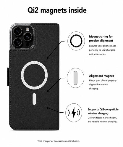 Schwarz Victor Case für das iPhone 16 Pro mit MagSafe