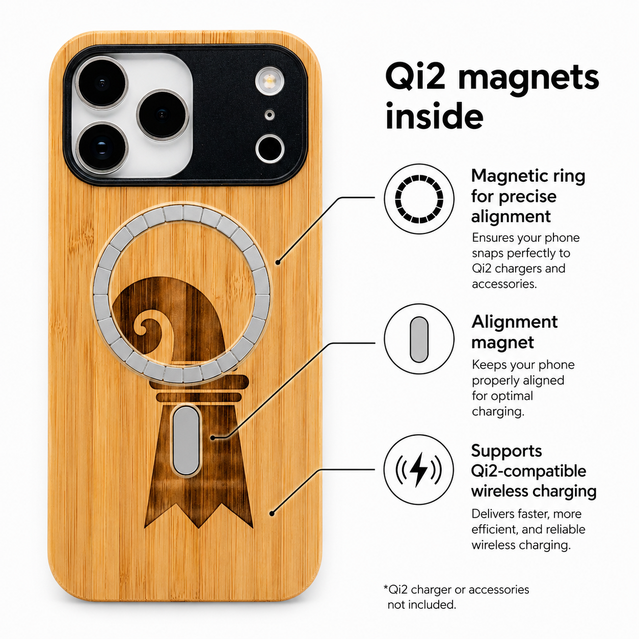 Baslerstab Eden Case made with Bamboo for the iPhone 17 Pro