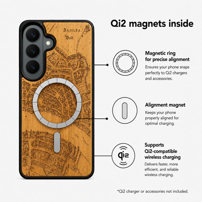 Basel Merian Eden Case aus Bambus für das Samsung Galaxy S26 mit MagSafe