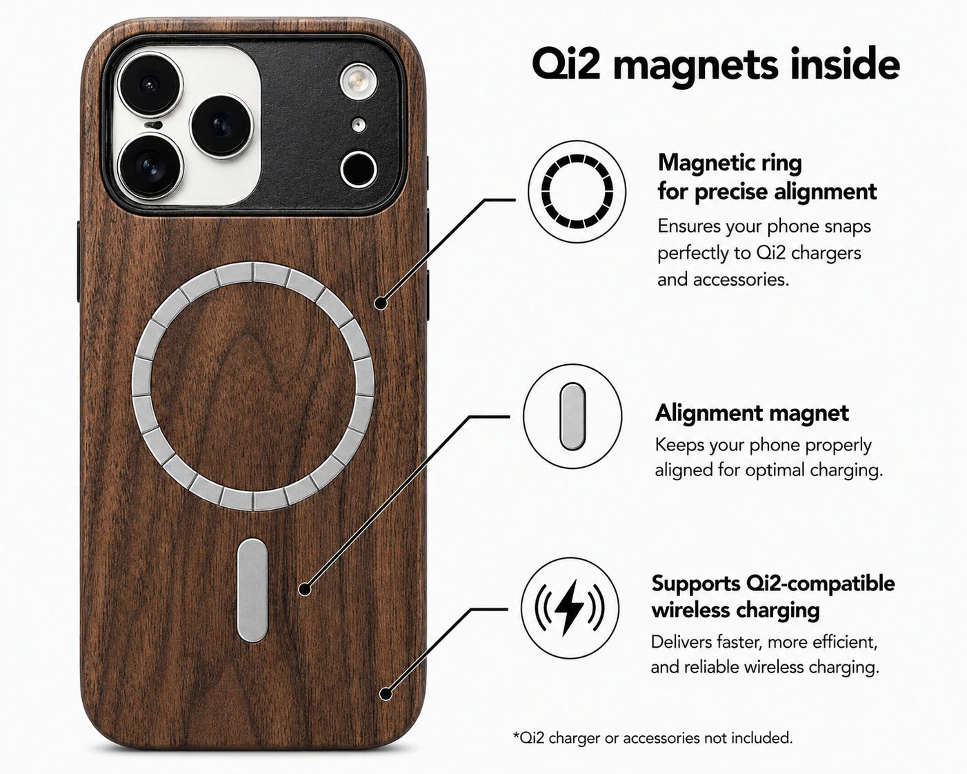 Eden Case made with Walnut Wood for the iPhone 17 Pro