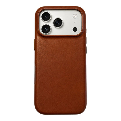 Classic Echtleder Case Cognac-Braun für iPhone 17 Pro Max