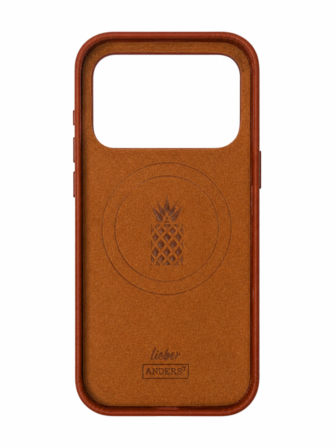 Classic Echtleder Case Cognac-Braun für iPhone 17 Pro Max
