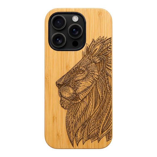 Lion Eden Case made with Bamboo for the iPhone 16 Pro Max with MagSafe