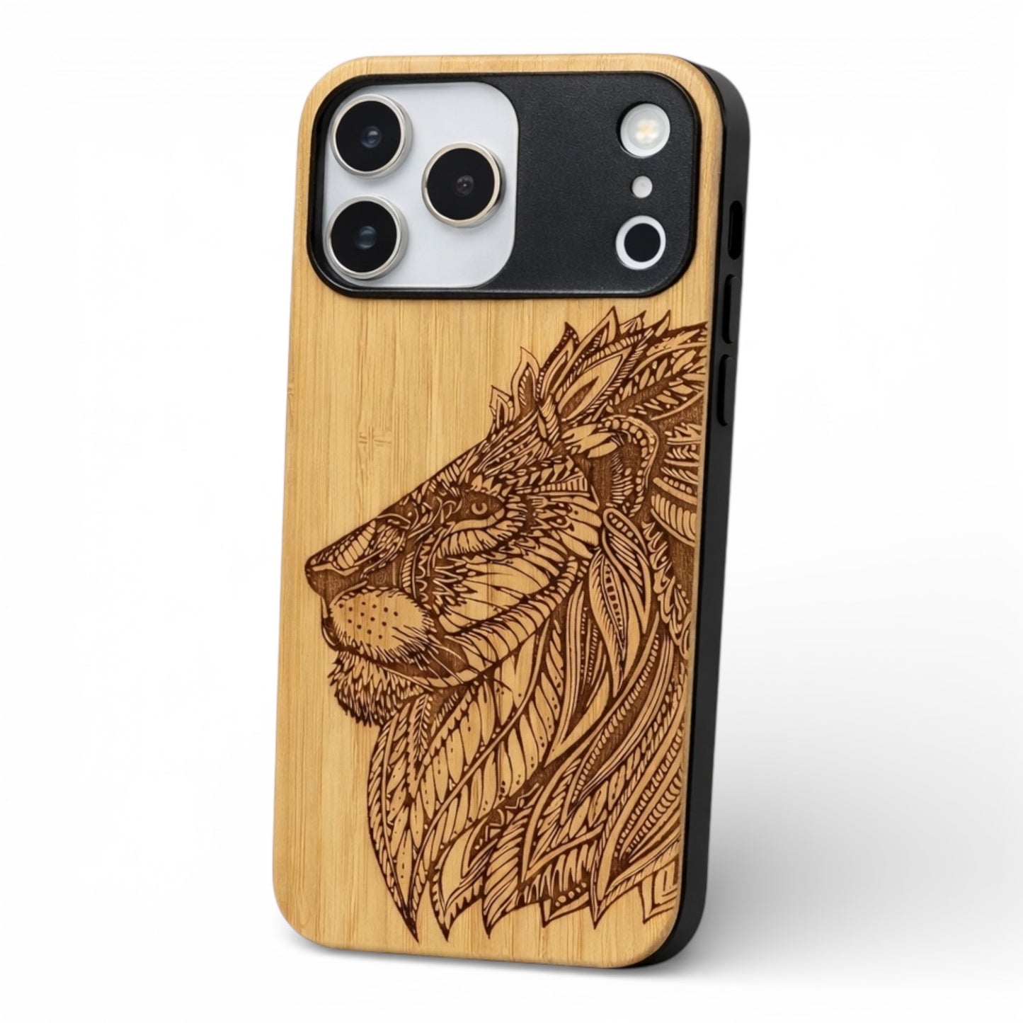 Lion Eden Case made with Bamboo for the iPhone 17 Pro Max